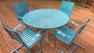 Outdoor Furniture Fence Refinishing, Outdoor Furniture Strapping Repair